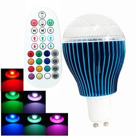 9W GU10/E26/E27/B22 RGB LED Globe Bulbs 3W High Power LED 450 lm Dimmable /Music-Controlled /Remote-Controlled