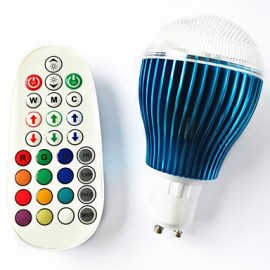 9W GU10/E26/E27/B22 RGB LED Globe Bulbs 3W High Power LED 450 lm Dimmable /Music-Controlled /Remote-Controlled