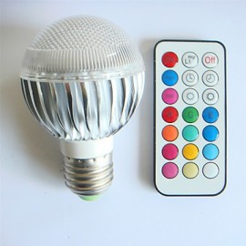 1 pcs E26/E27 8W High Power LED Dimmable / Remote-Controlled / Decorative RGB LED Globe Bulbs AC 100-240 V