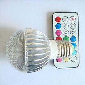 1 pcs E26/E27 8W High Power LED Dimmable / Remote-Controlled / Decorative RGB LED Globe Bulbs AC 100-240 V