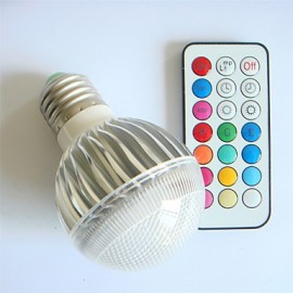 1 pcs E26/E27 8W High Power LED Dimmable / Remote-Controlled / Decorative RGB LED Globe Bulbs AC 100-240 V