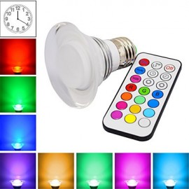 3W E14 / GU10 / E26/E27 / B22 LED Spotlight MR16 1 High Power LED 280 lm RGB Infrared Sensor / Dimmable / Remote-Controlled / Decorative V