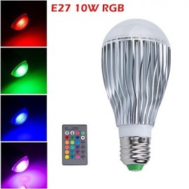 E27 10W LED RGB Magic Lamp Light Bulb Color Changing Spotlight with Remote Control(85-265V)