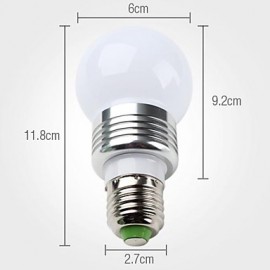 3W E26/E27 LED Globe Bulbs G60 3 High Power LED 270 lm Natural White AC 85-265 V