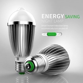 E27 B22 85V-265V 400-550Lm 7W Body Sensor LED Bulb