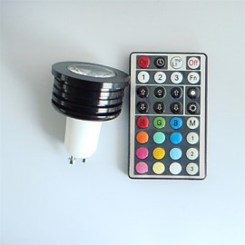 1 pcs GU10 4W High Power LED 300LM RGB Dimmable / Remote-Controlled / Decorative LED Spotlight AC 100-240 V