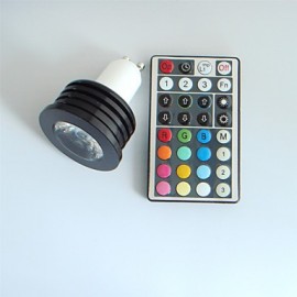 1 pcs GU10 4W High Power LED 300LM RGB Dimmable / Remote-Controlled / Decorative LED Spotlight AC 100-240 V