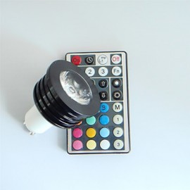 1 pcs GU10 4W High Power LED 300LM RGB Dimmable / Remote-Controlled / Decorative LED Spotlight AC 100-240 V