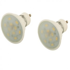 2PCS GU10 5W 10*5730 400LM 3000K Warm white ceramic Spot Lights(AC85-265V)