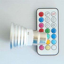 1 pcs B22 4W High Power LED 300LM RGB Dimmable / Remote-Controlled / Decorative LED Spotlight AC 100-240 V