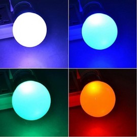 E27 85V-265V 100-200Lm 3W RGB Remote Control LED Colorful Bulbs