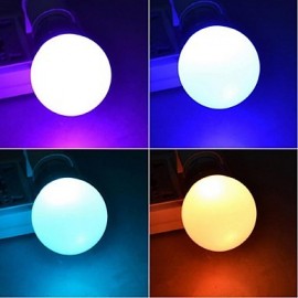 E27 85V-265V 100-200Lm 3W RGB Remote Control LED Colorful Bulbs