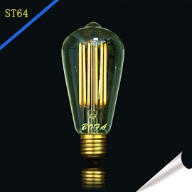 E26 E27 220V ST64 2200K-2700K 450-650lm 6W 6LED Light Bulb Edison