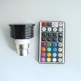 1 pcs B22 4W High Power LED Dimmable/32Keys Remote-Controlled/Decorative RGB LED Spotlight AC 100-240 V