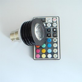 1 pcs B22 4W High Power LED Dimmable/32Keys Remote-Controlled/Decorative RGB LED Spotlight AC 100-240 V