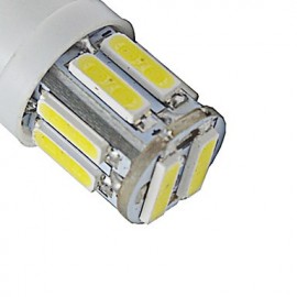 6pcs T10 3W 10X7020SMD 210LM 6000-6500K Cool White LED Car Light (DC 12V)