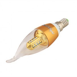 2PCS E14 3W 300lm 3000K/6000K 16 x SMD2835 Warm White/ White LED Candle Lamp - Gold/silver(AC 85~265V)