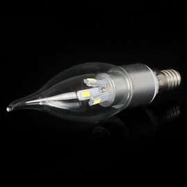 3W E14 LED Candle Lights CA35 1 SMD 250-300 lm Cool White AC 220-240 V 5 pcs