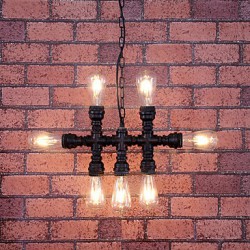 MAX:60W Vintage Bulb Included Painting Metal Chandeliers Living Room / Bedroom / Dining Room / Entry / Hallway