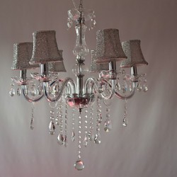 Modern Luxury 6 Lights Chandelier In Crystal Decoration