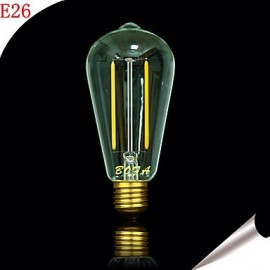 E26 E27 110V 220V 2200K-2700K 100-200Lm ST64 2W 2LED Bulb Edison Retro Led Bulb