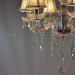 Modern Luxury 6 Lights Chandelier In Crystal Decoration