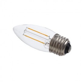 2W E26 LED Filament Bulbs B10 2 COB 200 lm Warm White Dimmable 120V 1 pcs