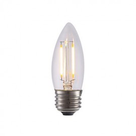 2W E26 LED Filament Bulbs B10 2 COB 200 lm Warm White Dimmable 120V 1 pcs