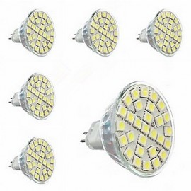 6 pcs GU5.3(MR16) 5W 29 SMD 5050 440lm LM Warm White MR16 Spot Lights AC 220-240 V