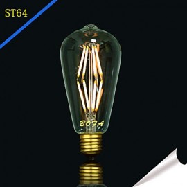 E26 E27 110V 220V 2200K-2700K 400-500Lm ST64 6W 8LED Bulb Edison Retro Led Bulb