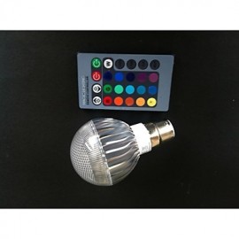 E27 85V-265V 100-200Lm 3W RGB Remote Control LED Colorful Bulbs