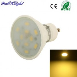 1PCS GU10 5W 10*SMD5730 Warm White Light Long life Ceramic Spot LED Lights (AC110-120V/220-240V)