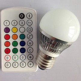 1 pcs E27 4W 1X High Power LED Dimmable/Music-Controlled/Remote-Controlled RGB LED Globe Bulbs AC85-265V