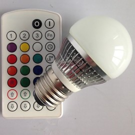 1 pcs E27 4W 1X High Power LED Dimmable/Music-Controlled/Remote-Controlled RGB LED Globe Bulbs AC85-265V