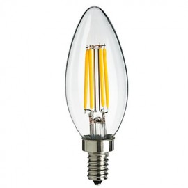 5pcs E14 4W 400LM Warm/Cool White 360 Degree Edison Filament Light LED Candle Bulb(85-265V)