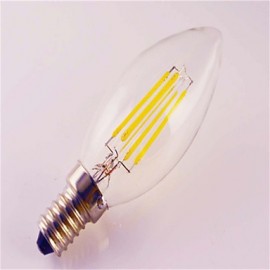 5pcs E14 4W 400LM Warm/Cool White 360 Degree Edison Filament Light LED Candle Bulb(85-265V)