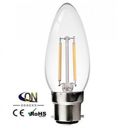 B22 2 W 2 COB 200 LM 2800-3200K K Warm White A Dimmable Candle Bulbs AC 220-240/AC 110-130 V