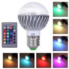 E27 3W RGB with Remote Control Multiple Colour RGB LED Bulb(85-265V)