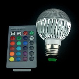 E27 3W RGB with Remote Control Multiple Colour RGB LED Bulb(85-265V)