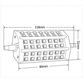 10W R7S LED Corn Lights T 42 SMD 5050 650lm lm Warm White / Cool White AC 85-265 V