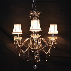 Modern Splendid 3 Lights Chandelier With Crystal Arm