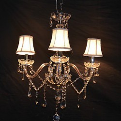 Modern Splendid 3 Lights Chandelier With Crystal Arm