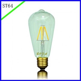 E26 E27 220V 2200K-2700K 200-300Lm ST64 3W 4LED Bulb Edison Retro Led Bulb