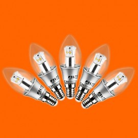 3W E14 LED Globe Bulbs G60 5 SMD 3528 200 lm Warm White Cool White AC 220-240 V 5 pcs