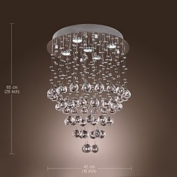 Crystal Chandelier with 5 lights - Baroque Design (K9 Crystal)