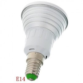 E14 85V-265V 100-200Lm 3W Colorful RGB Remote Control LED RGB Spotlights Lights Cup Silver