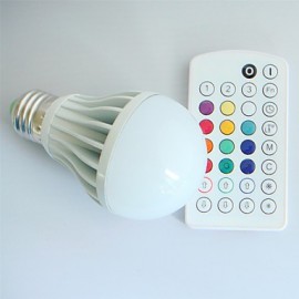 1pcs E26/E27 9W 550LM A60 Dimmable/Music-Controlled/Remote-Controlled/Decorative RGB LED Globe Bulb