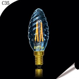 E14 2200K-3000K 150-260Lm 220V 3W 4LED Dimmable Retro Imitation Tungsten Filament LED Candle Light