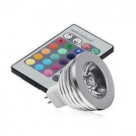 3W MR16 RGB LED Bulb Lamp light 16 Color changing + IR Remote(85-265V)