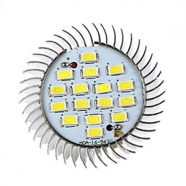 E27 7W 16*SMD5630 520-550LM 6000-6500K Cool White Spot Light Bulb (AC 85-265 V)